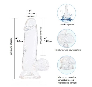 Dildo - Addiction Crystal Addiction Clear Dong 15 cm